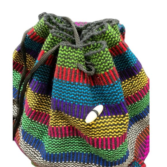 Vintage Y2K Baja Sweatshirt Woven  Drawstring Backpack - Picture 6 of 9